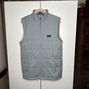 Travis Mathew Interlude Puffer Vest Full Zip Thermal Grey Men's Size Small NEW